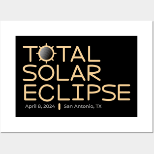 Total Solar Eclipse 2024, San Antonio Texas Posters and Art